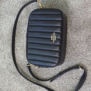 COACH Jes Crossbody Pleated Leather Handbag Purse